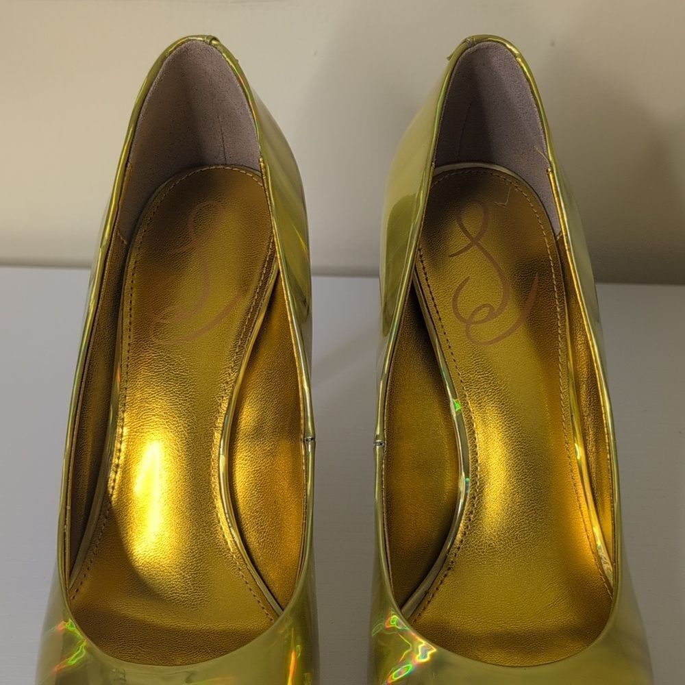 Sam Edelman Size 8 Hazel Heels In Metallic Mimosa, NEW - Picture 6 of 12